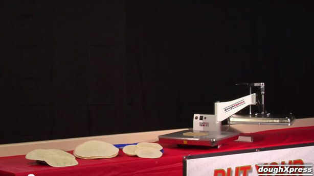 DoughXpress: TXM-15 Manual Tortilla Press 15in x 15in- 220V Video