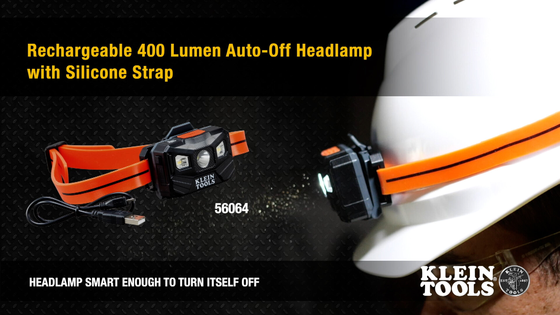 mnkr⭐︎ Klein Tools Rechargeable Headlamp with Silicone Strap, 400 Lumens