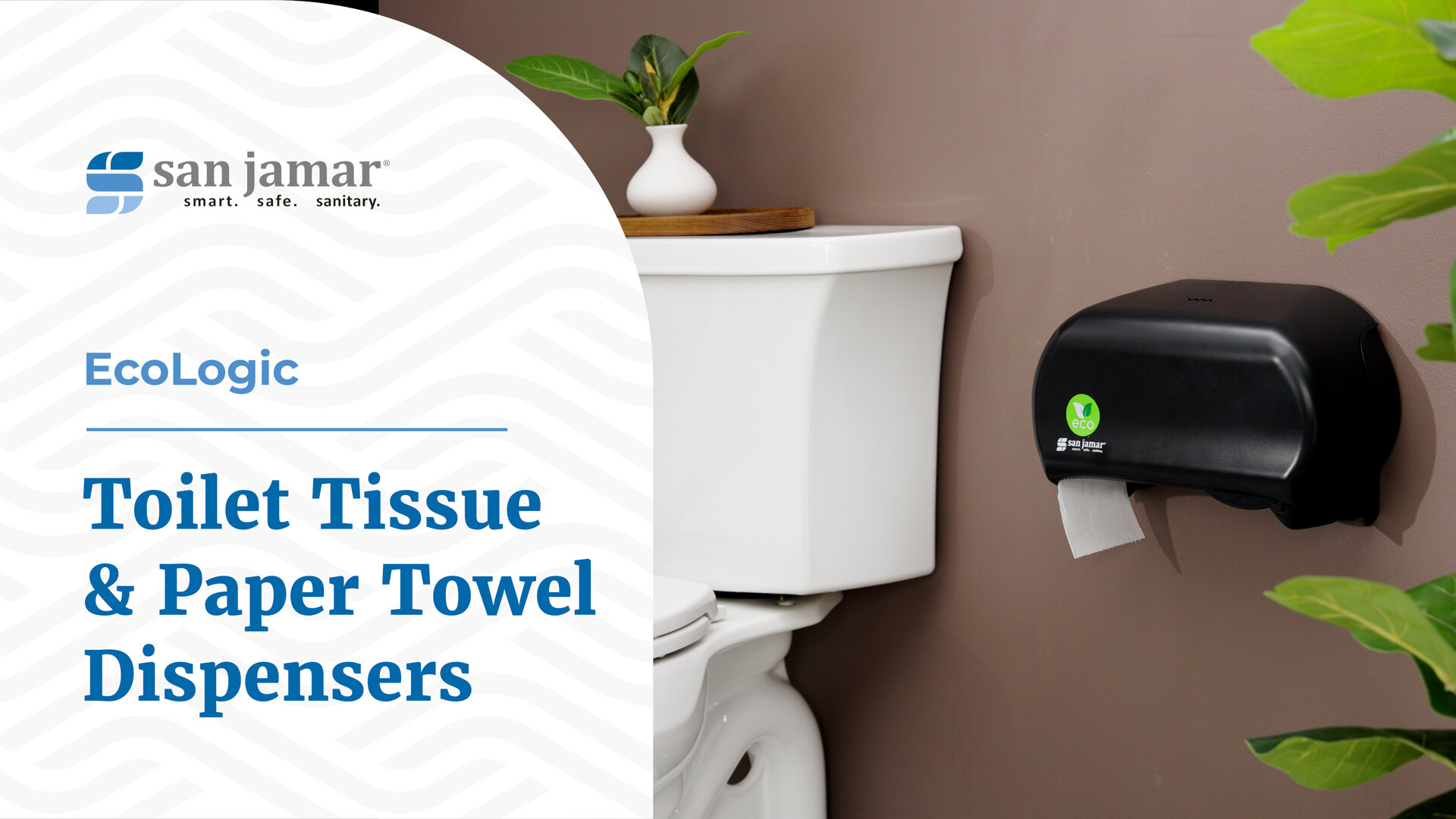 San Jamar Simplicity Essence EcoLogic T7400REBK Black Mechanical