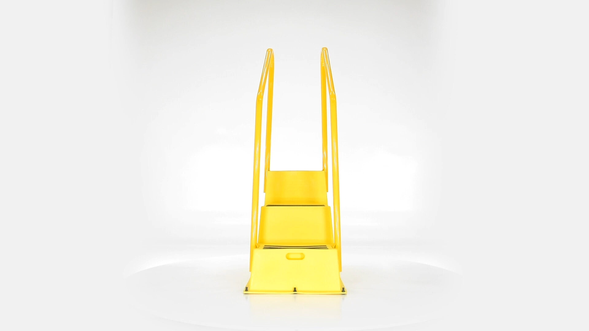 Vestil Yellow Polyethylene Three-Step Step Stool with Vestil Yellow Polyethylene Three-Step Step Stool with