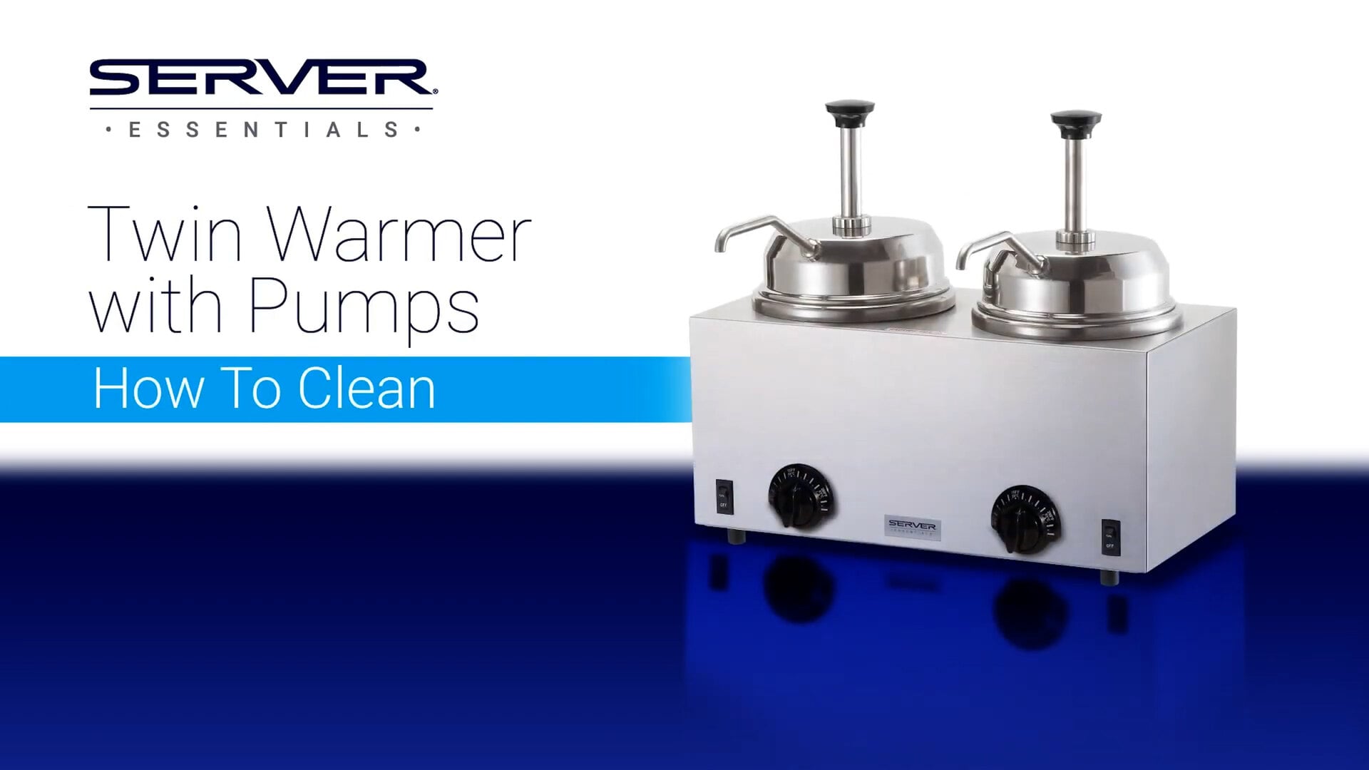 Server Twin FSP 81230 3 Qt. Round Topping Warmer with 2 Pumps