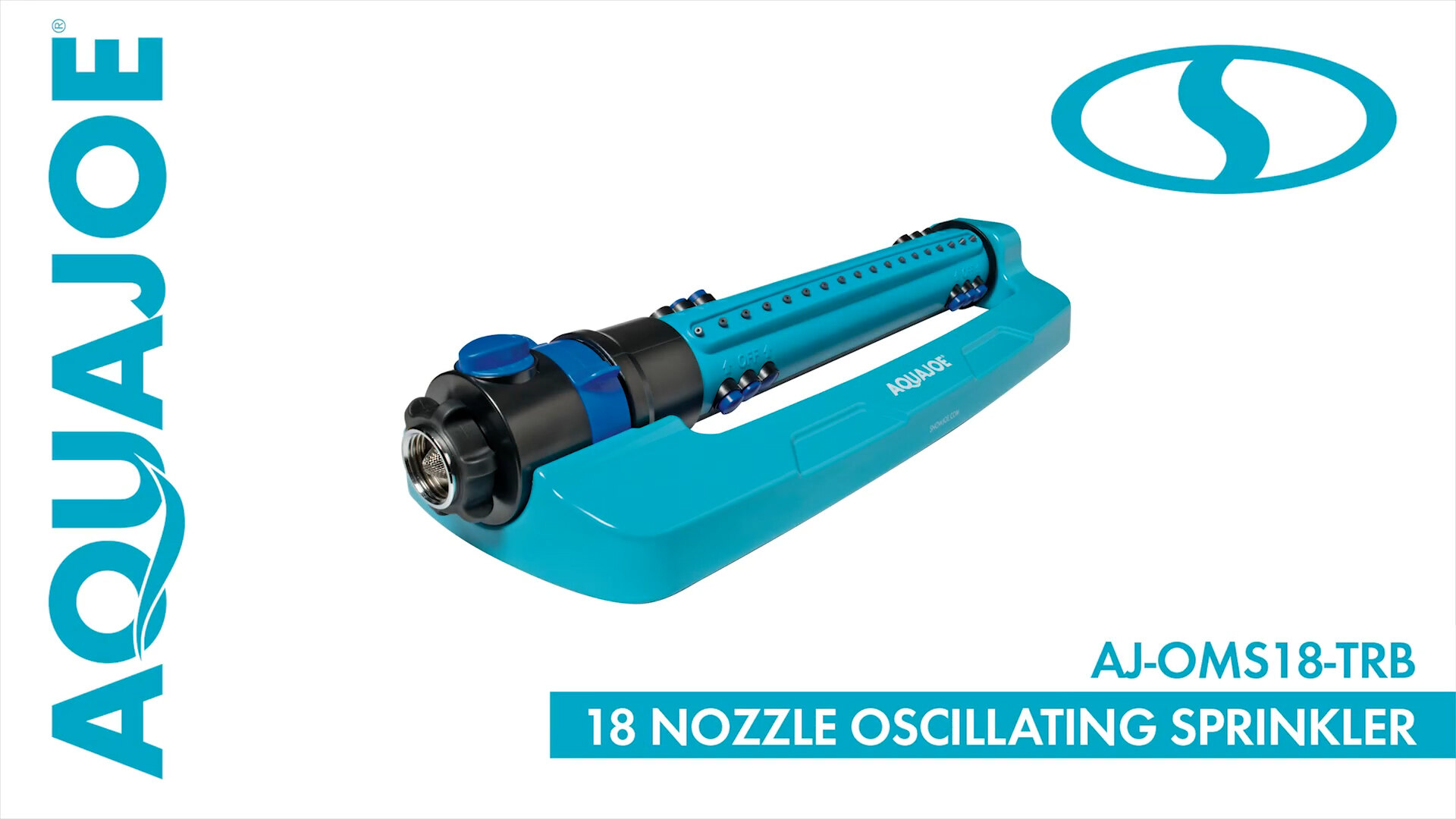 Aqua Joe AJ-OMS18-TRB Indestructible Metal Base Oscillating Sprinkler