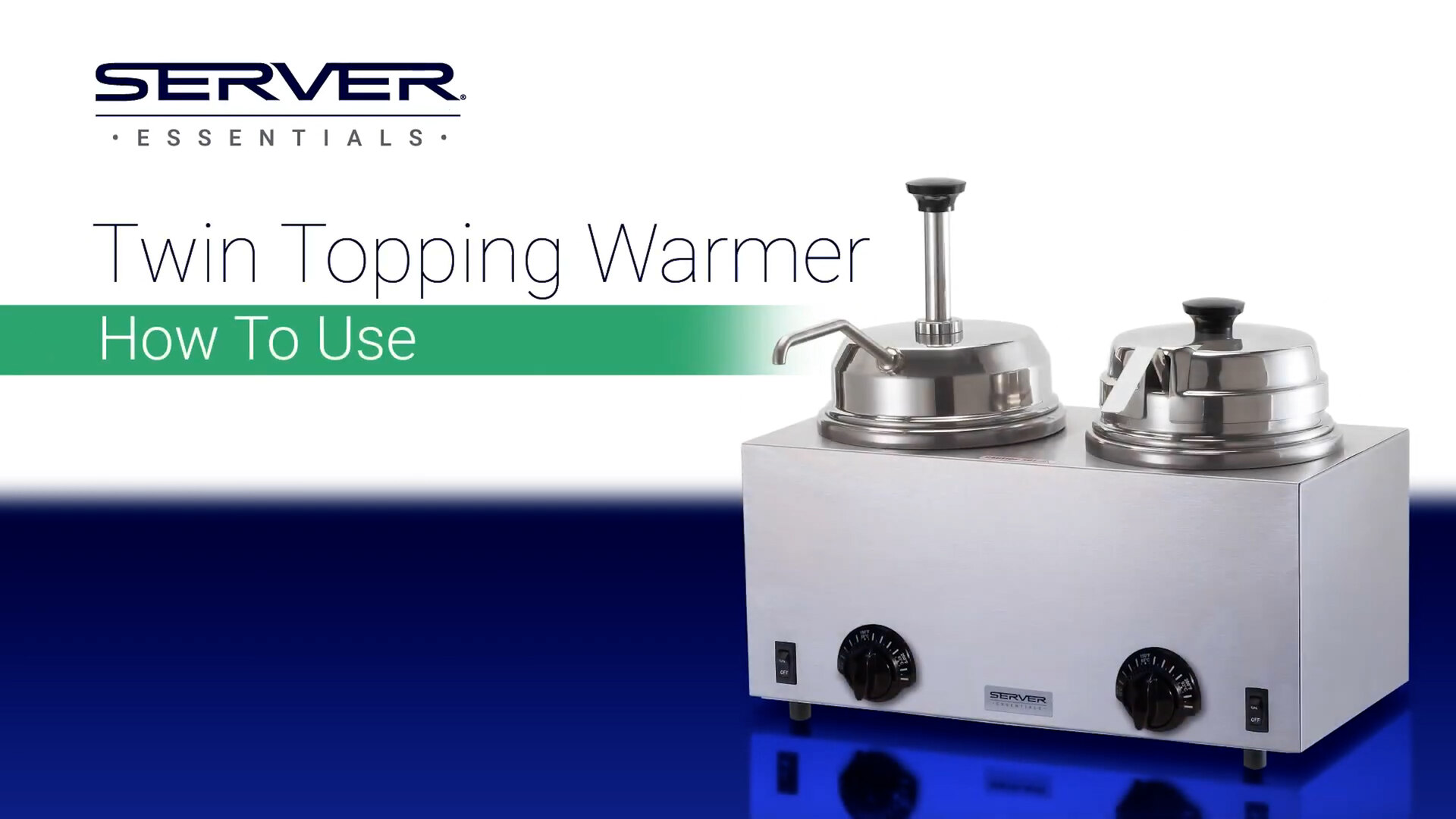 Server Twin FSP 81230 3 Qt. Round Topping Warmer with 2 Pumps