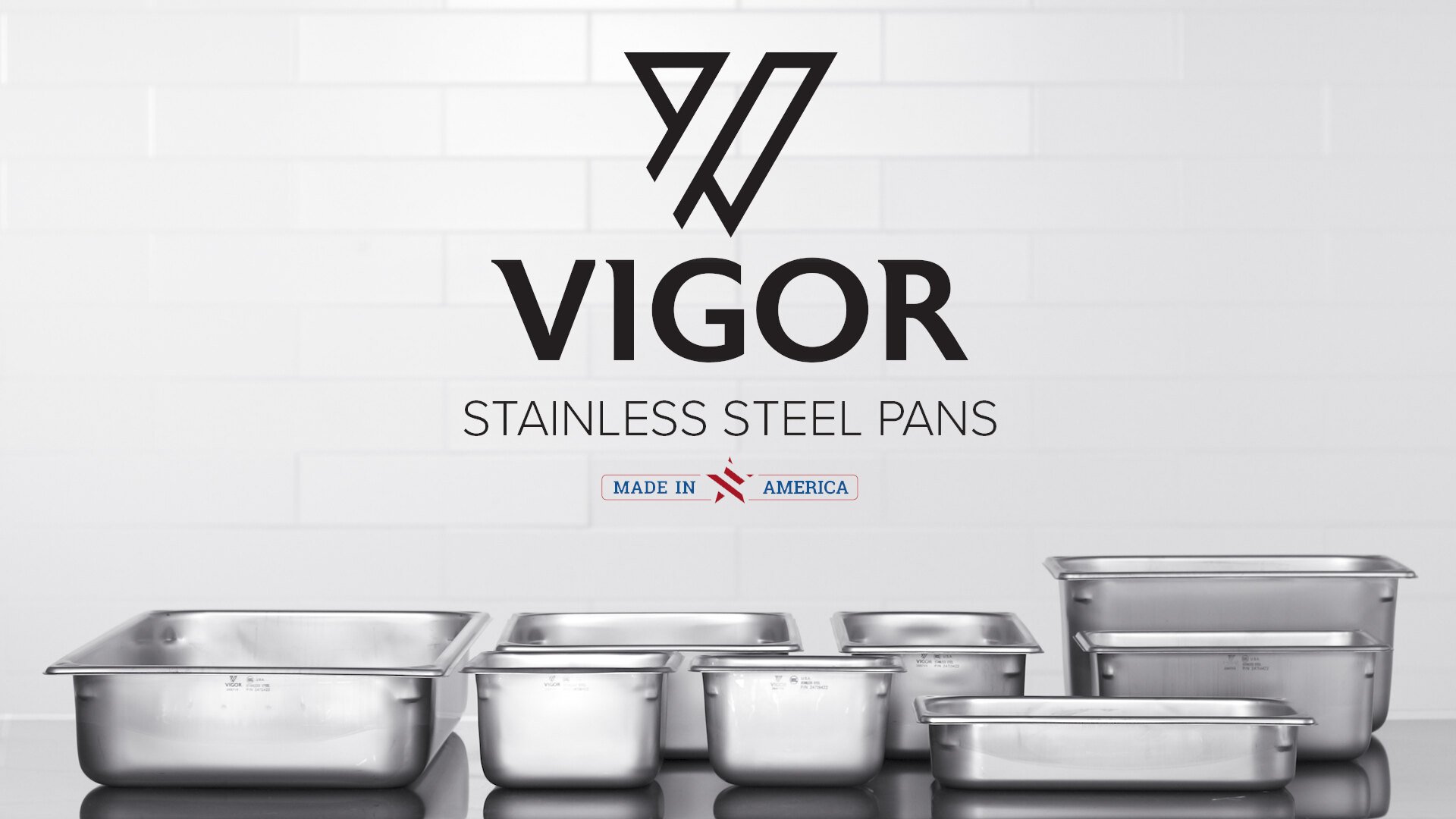 Vigor Stainless Steel Steam Table Pans