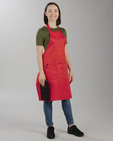 Choice Red Standard Bib Apron with 2 Pockets Display Choice Red Standard Bib Apron with 2 Pockets Display