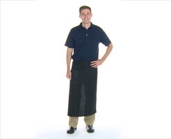 Intedge Black Poly-Cotton Bistro Apron Modeling Video