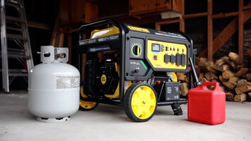 Champion 8000-Watt Tri-Fuel Natural Gas Generator with CO Shield and Electric Start (Model 100416) Champion 8000-Watt Tri-Fuel Natural Gas Generator with CO Shield and Electric Start (Model 100416)
