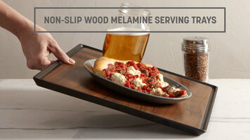 American Metalcraft Non-Slip Wood Melamine Serving Trays