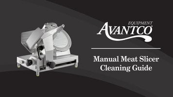 Avantco Manual Meat Slicer Cleaning Instructions  Avantco Manual Meat Slicer Cleaning Instructions