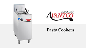 Avantco Pasta Cookers Overview