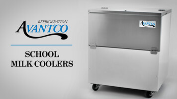 Avantco School Milk Coolers