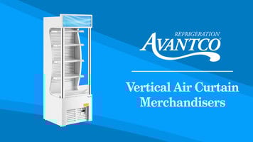 Avantco Vertical Air Curtain Merchandisers