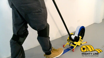 Mighty Line Mighty Liner Blue Floor Tape Applicator In Use