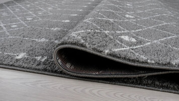Abani Casa Collection Gray / Cream Moroccan Trellis Area Rug