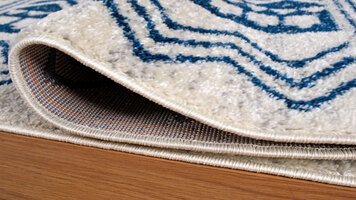 Abani Casa Collection Navy / Ivory Southwestern Geometric Tribal Area Rug Abani Casa Collection Navy / Ivory Southwestern Geometric Tribal Area Rug