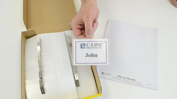 C-Line Products Clip Style Name Badge Holder Kit: 4" x 3"
