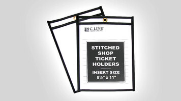 C-Line Products 8 1/2" x 11" Shop Ticket Holders