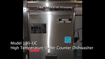 CMA 180UC Undercounter Dishwasher Installation Part 1