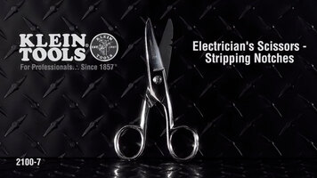 Klein Tools Electrician's Scissors with Stripping Notches Overview Klein Tools Electrician's Scissors with Stripping Notches Overview