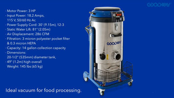 Goodway DV-3-SSH Industrial Vacuum Overview