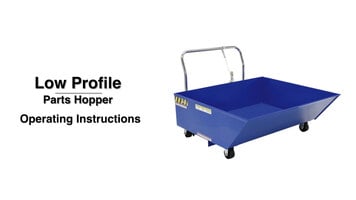 Vestil HOP-LP Low Profile Parts Hopper Operating Instructions