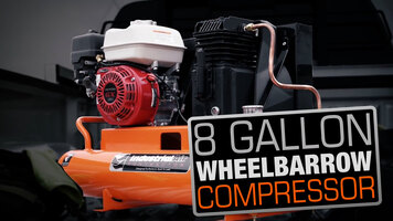 Industrial Air Contractor 8 Gallon Wheelbarrow Compressor Overview
