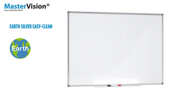 MasterVision Silver Easy-Clean Dry Erase Board