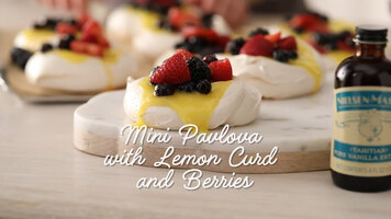 Nielsen-Massey Mini Pavlovas with Lemon Curd and Berry