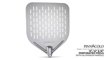 Pinnacolo 12", 14", & 16" Perforated Peels with Aluminum Handle Overview Pinnacolo 12", 14", & 16" Perforated Peels with Aluminum Handle Overview
