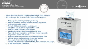 Pyramid 2500 Auto-Aligning Time Clock
