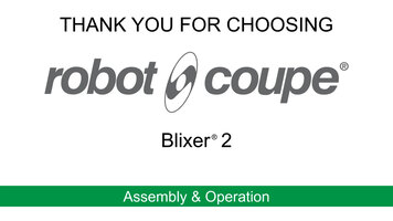 Robot-Coupe Blixer 2 Food Processor Assembly & Operation