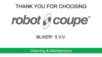 Robot-Coupe Blixer 5 V.V. Food Processor: Cleaning and Maintenance Robot-Coupe Blixer 5 V.V. Food Processor: Cleaning and Maintenance