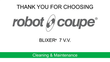 Robot-Coupe Blixer 7 V.V. Food Processor: Cleaning and Maintenance