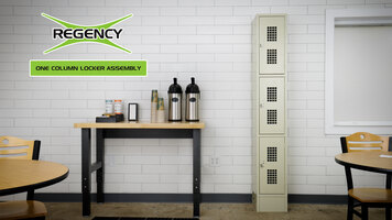 Regency 3-Tier, 1 Column Locker Assembly