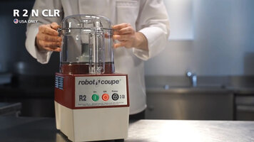 Robot Coupe R2NCLR Combination Continuous Feed Food Processor with 3 Qt. Clear Bowl