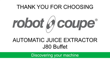 Robot-Coupe J80 Buffet: Discovering Your Machine