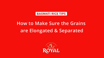 Basmati Rice: How to Separate Grains