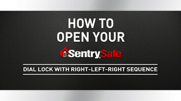 Sentry Safe: How to Open a Right-Left-Right Sequence Dial Lock