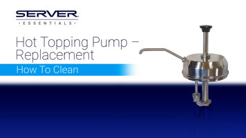 Server Hot Topping Pump - How to Clean