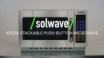Solwave 1000W Stackable Push Button Microwave