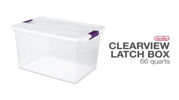 Sterilite Clearview Latch Box 66 Quarts Overview