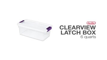 Sterilite Clearview Latch Box 6 Quarts Overview Sterilite Clearview Latch Box 6 Quarts Overview