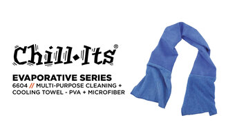 The Chill Its 6604 Cooling Towel Features PVA and Microfiber Technology for Versatile Cooling Relief The Chill Its 6604 Cooling Towel Features PVA and Microfiber Technology for Versatile Cooling Relief