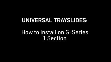 Traulsen: How to Install Universal Trayslides on G Series 1-Section