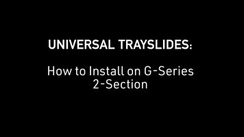 Traulsen: How to Install Universal Trayslides on G Series 2-Section