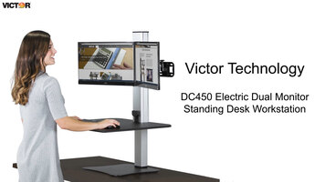 Victor DC450 Dual Monitor Standing Desk
