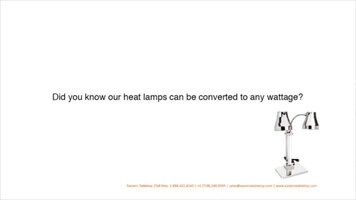 Eastern Tabletop Heat Lamps