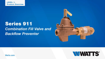 Watts Series 911 Combination Fill Valve and Backflow Preventer Overview