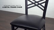Purchasing unassembled chairs are a great way to save money on shipping! This video guides you step by step on attaching a vinyl seat to a metal frame chair so you can be sure your patrons are safe and comfortable. 