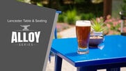 Add a unique flair to your restaurant or bar with the Lancaster Table & Seating Alloy Series. Available in a variety of solid and distressed colors, this line of metal furniture offers a clean, industrial look for both indoor and outdoor dining areas.